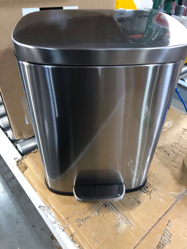 Photo 3 of *NEW* Amazon Basics Soft-Close, Smude Resistant Trash Can