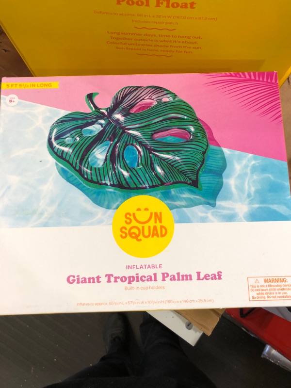 Photo 2 of *NEW* BUNDLE-SUN SQUAD™ - Tropical Palm Leaf Pool Float