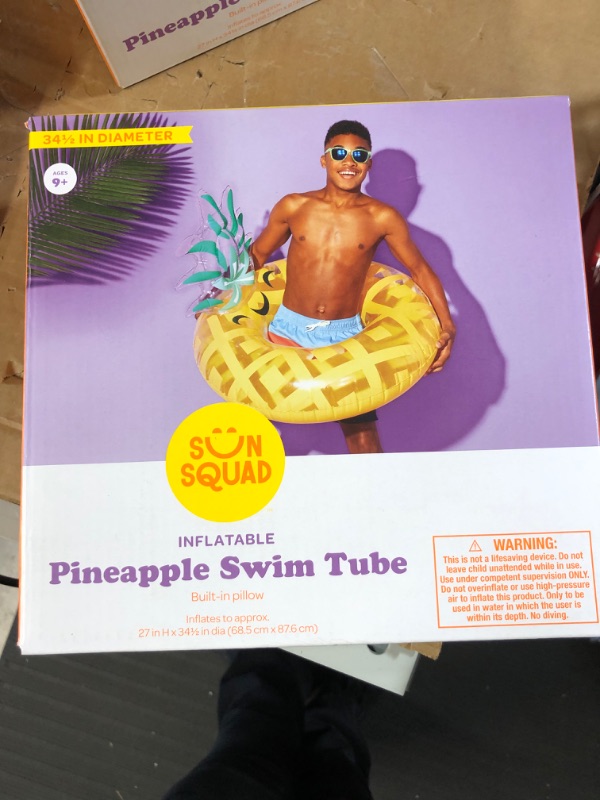 Photo 3 of *BUNDLE* Pineapple with Top Leaves Ring Float - Sun Squad