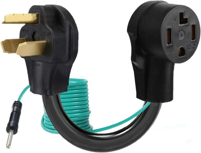 Photo 1 of Eversimpleinc 4 Prong to 3 Prong Dryer Plug Adapter with Green Ground Wire