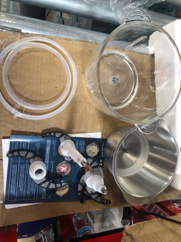 Photo 2 of (SELL For  Parts) Syvio Food Processors with 2 Bowls, Meat Grinder 4 Bi-Level Blades, 
