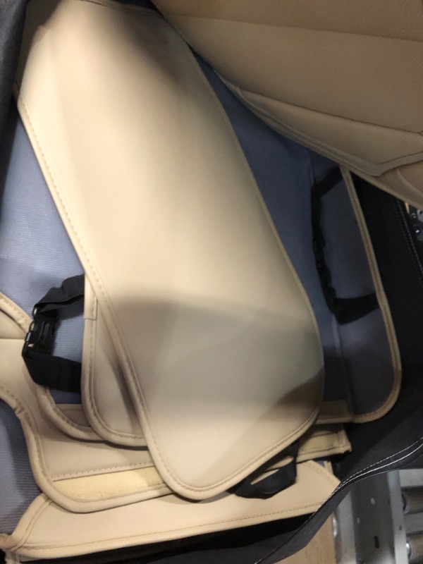 Photo 1 of Coverado Front and Rear Seat Covers 5 Pieces, Universal Auto Interior Fit for Most Sedans SUV Pick-up Truck, Beige Beige FullSet