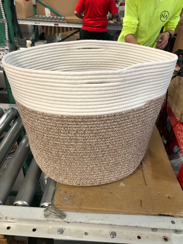 Photo 2 of Goodpick Large Cotton Rope Basket 15.8"x15.8"x13.8"-