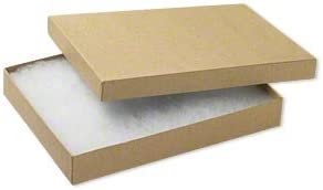 Photo 1 of *SEE NOTES* 10 Pack Large Kraft Cotton Filled Jewelry Boxes
