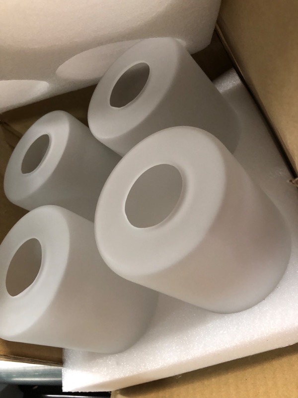 Photo 2 of *BRAND NEW* Eidonta 4 Pack White Frosted Glass Shades Replacement