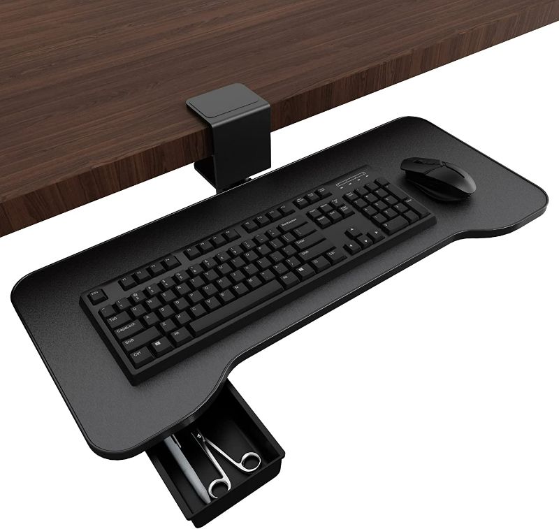 Photo 1 of *BRAND NEW* Keyboard Tray Under Desk,360 Rotating Keyboard&Mouse Tray with Drawer