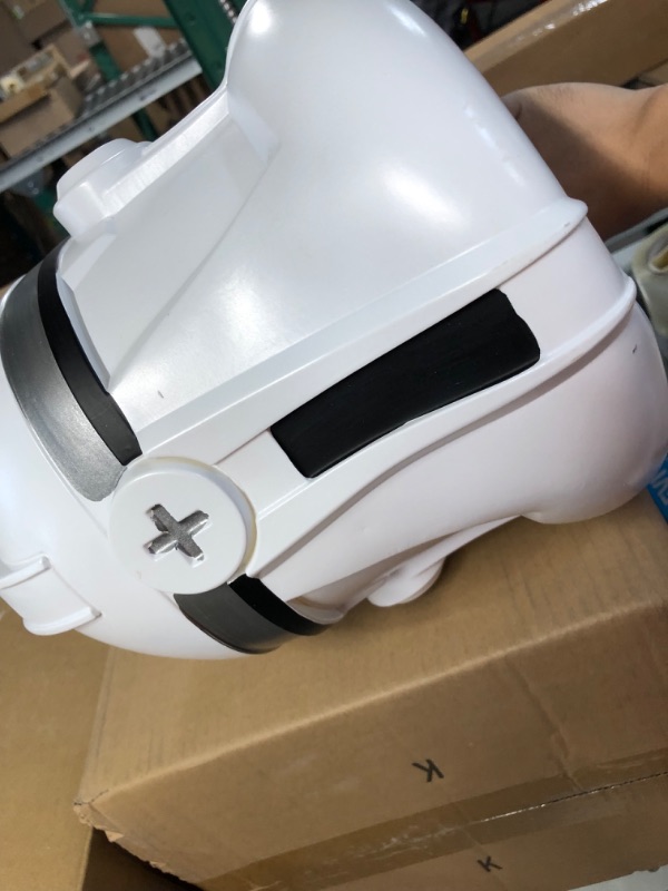 Photo 2 of **MINOR CRACK ON THE SIDE**
nezababy SW Mando Helmet Sith Jet Troopers Darth Vader Clone Troopers Helmet Full Head Mask Collectible SIZE: 21-26 inches
