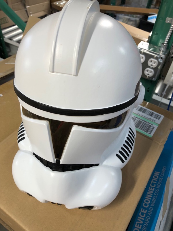 Photo 1 of **MINOR CRACK ON THE SIDE**
nezababy SW Mando Helmet Sith Jet Troopers Darth Vader Clone Troopers Helmet Full Head Mask Collectible SIZE: 21-26 inches
