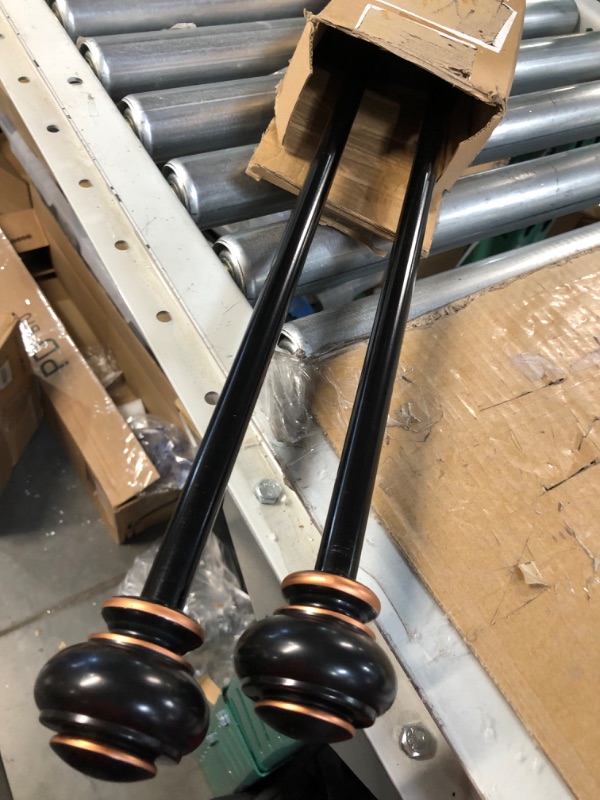 Photo 1 of *SEE NOTES* Turquoize 2 Pack Window Curtain Rods for Windows 28 to 48 inch Black Curtain Rods 