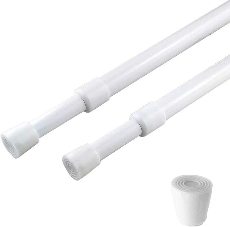 Photo 1 of *SEE NOTES* 2 Pack Spring Tension Curtain Rod Adjustable 28-43 Inches?5/8" Diameter