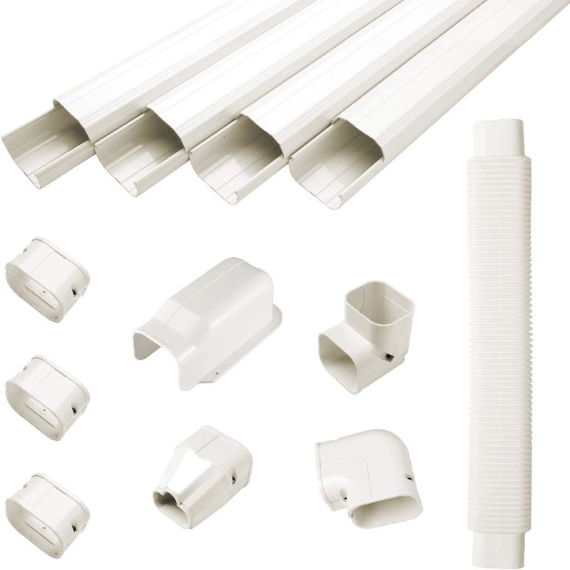 Photo 1 of [For Parts] GUYAAC 3" W 15Ft L Air Conditioner Decorative PVC Line Cover Kit