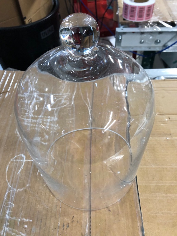 Photo 2 of [Brand New] KMwares 7.9"X12.2"Clear Glass Display Dome Cloche Bell Jar Tabletop Decorative Case Covered Plants/Food