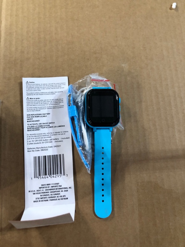 Photo 2 of 4G Kids Smartwatch with GPS Tracker Texting and Calling,Smart Watch for Kids,2 Way Call Camera Voice. T18-Blue