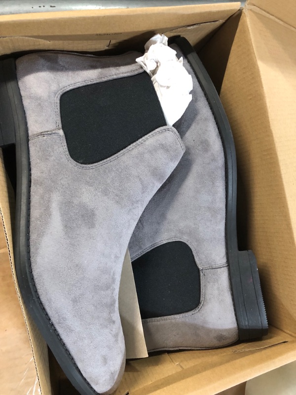 Photo 1 of GREY WIDE FIT SUEDE CHELSEA BOOTS