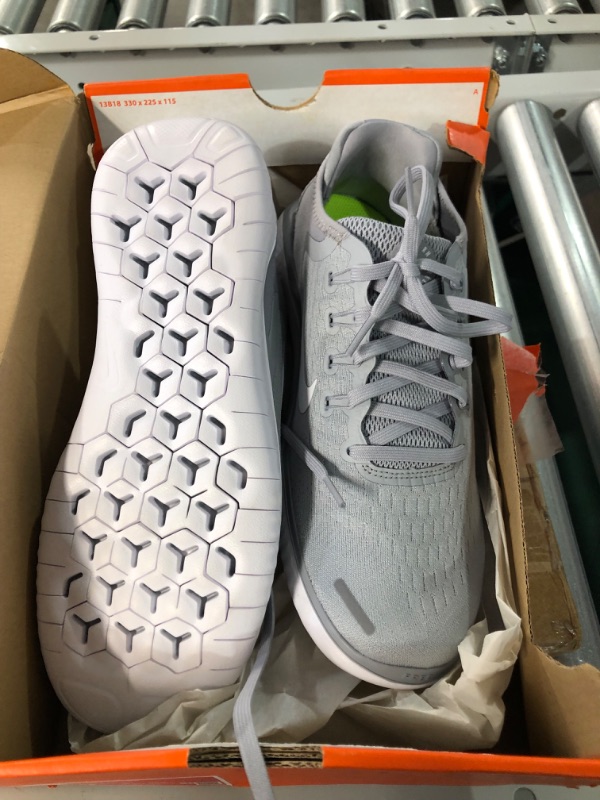 Photo 2 of Nike Mens Free Rn 2018 Running Shoe 9 Grey Wolf Grey White White Volt 003