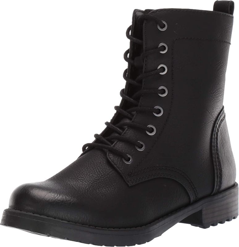 Photo 1 of Amazon Essentials Women's Lace-Up Combat Boot BLACK