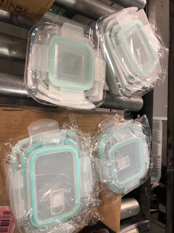 Photo 2 of 8 Pack Glass Food Storage Containers with Lids, Vtopmart Glass Meal Prep Containers, Airtight Glass Bento Boxes