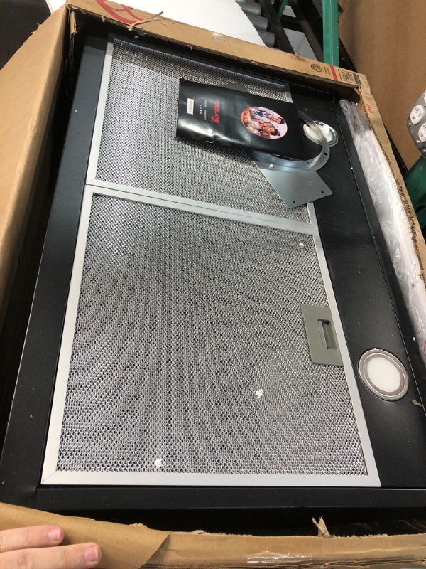 Photo 2 of 30" Under Cabinet Range Hood, GASLAND Chef SR30BP Ducted Vent Hood, 300 CFM Slim Kitchen Stove Hood, 3 Speed Exhaust Fan with 2 LED Lamps, Dishwasher Safe Aluminum Filter, 3-Way Venting Black