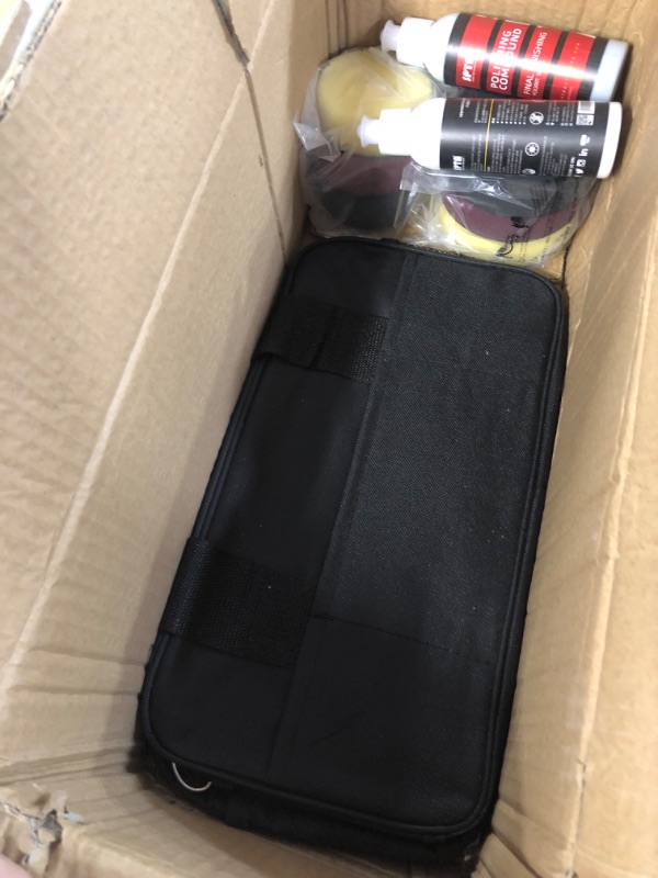 Photo 1 of SPTA Buffer Polisher, Orbital Car Polisher 3 Inch 10mm/780W Variable Speed Orbit Dual Action Polisher Auto Detailing Tools with DA Polishing Pads+Sanding Discs+Pad Conditioning Brush+Scratch Remover