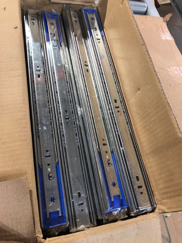 Photo 3 of 10 Pairs of 20 Inch Hardware 3-Section Soft Close Full Extension Ball Bearing Side Mount Drawer Slides,