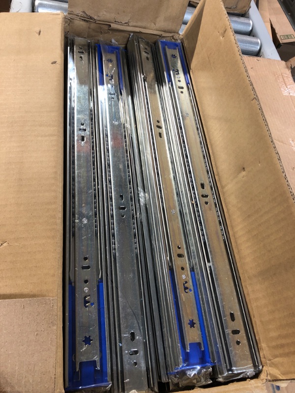 Photo 2 of 10 Pairs of 20 Inch Hardware 3-Section Soft Close Full Extension Ball Bearing Side Mount Drawer Slides,