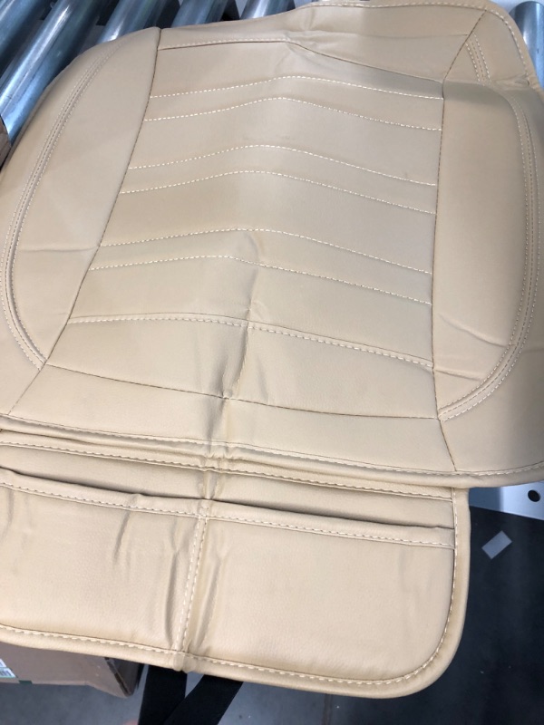 Photo 2 of Motor Trend Beige Faux Leather 2-Pack Car Seat Cover fCovers Tan Beige