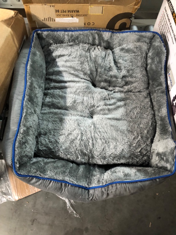 Photo 3 of *USED/SEE NOTES* Bedsure Small Dog Bed Washable - 20 Inches Rectangle with Anti-Slip Bottom, Grey S(20"X19"X6")