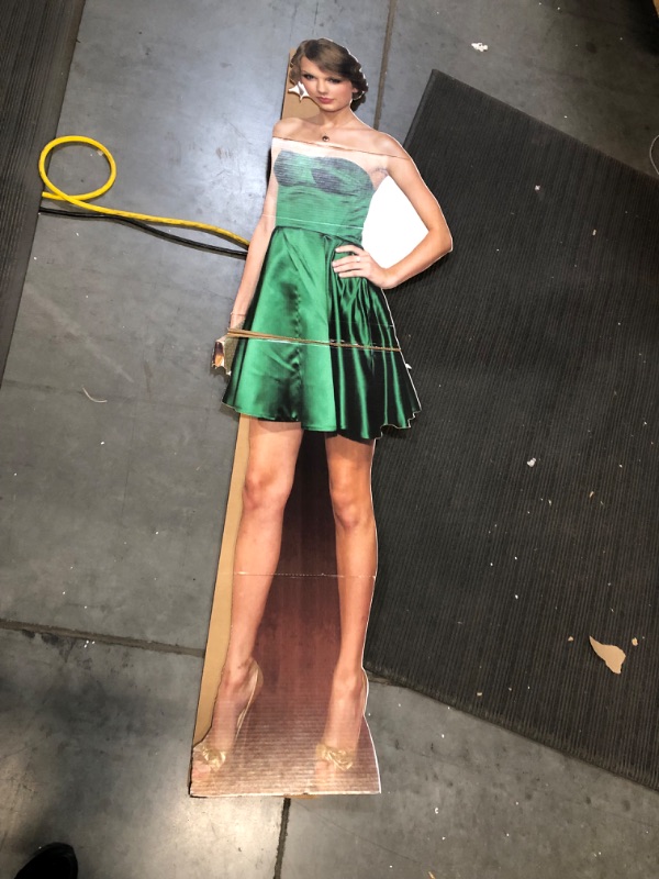 Photo 2 of **USED/SEE NOTES** *CARDBOARD CUT OUT***  Wet Paint Printing + Design Compatible/Replacement for Taylor Swift Green Dress SC2138