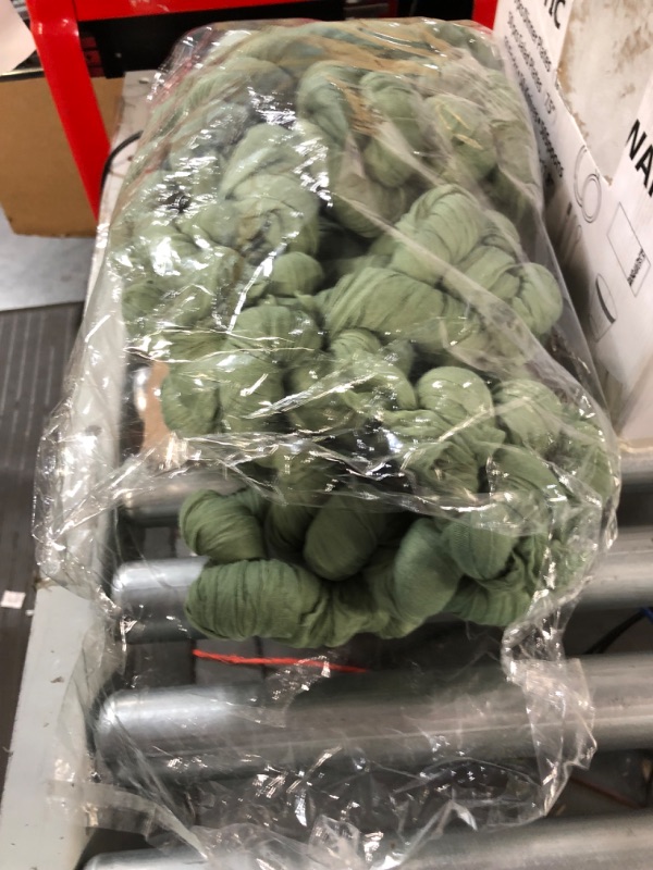 Photo 1 of 12 Pack Sage Green Cheesecloth Table Runner Spring 35x120 Inch Gauze