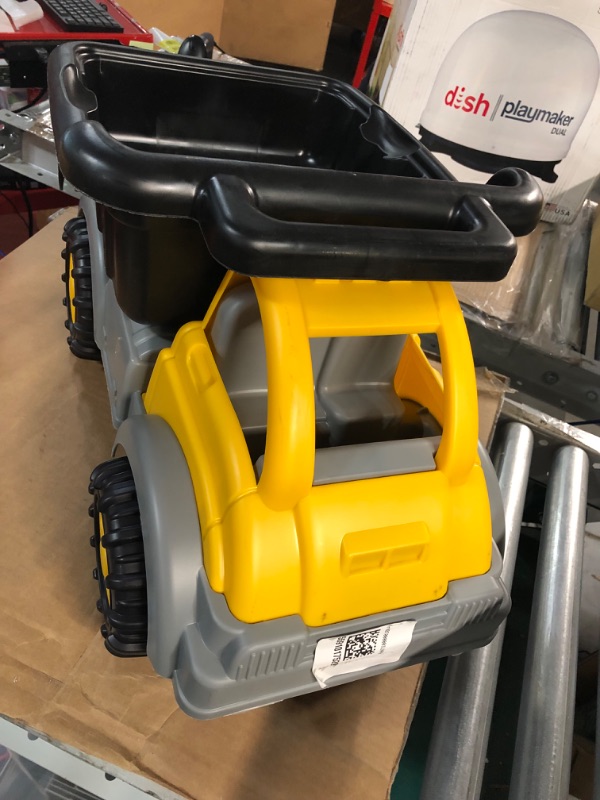 Photo 3 of American Plastic Toys Kids’ Yellow Gigantic Dump Truck, Dirt, or Toys, for Ages 2+