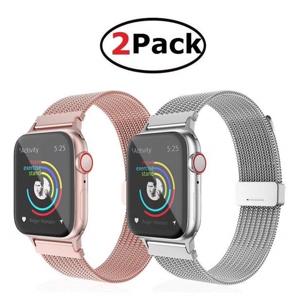 Photo 1 of 2 Pack Apple Watch Band 42/44mm Milanese Loop Replacement