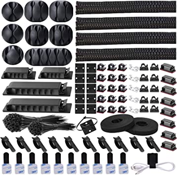 Photo 2 of DRIVUU 311Pcs Cable Management Organizer Kit 4 Cable Sleeve Split