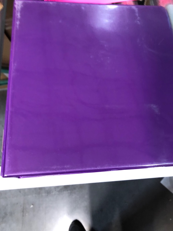 Photo 1 of  2 Inch Round 3 Ring Binder View Binders with 2 Pockets,Holds 450 Sheets PURPLE 