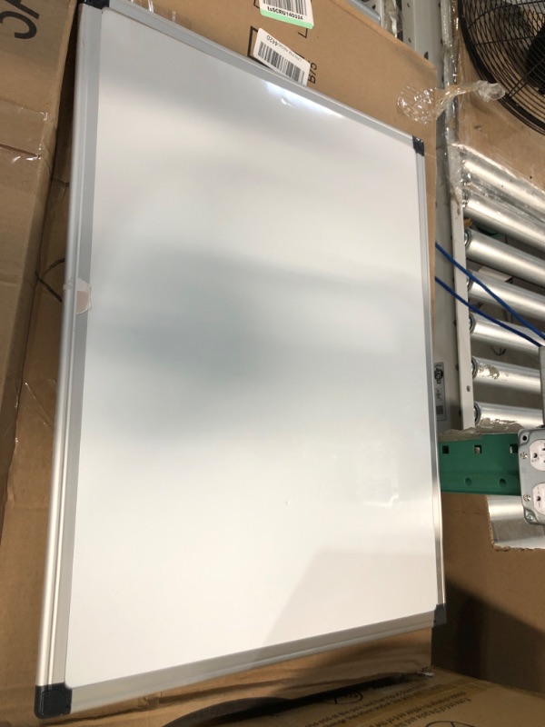 Photo 2 of VUSIGN Magnetic Dry Erase Board, 36 X 24 Inches, Wall Mounted White Board with Pen Tray, Silver Aluminium Frame