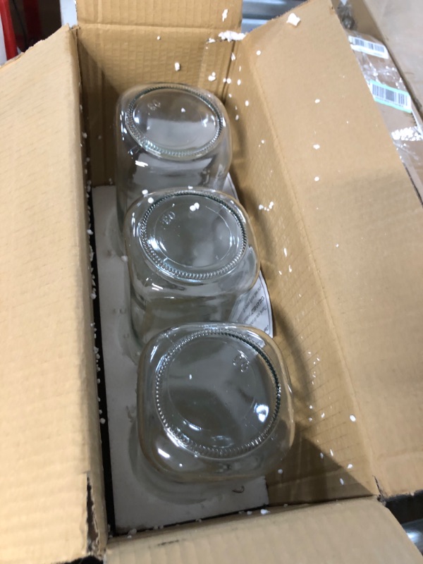 Photo 2 of **NEW** Glass Jars with Airtight Lid | Glass Airtight Food Storage Containers | Clear Leak Proof Rubber Gasket and Clamp Lid [Set of 3-67 oz] 67 oz - 3 Pack