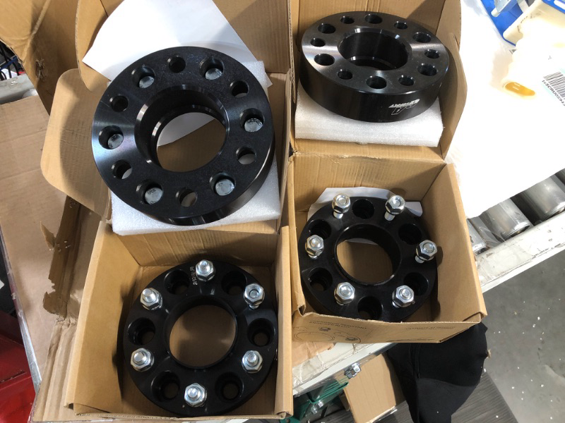 Photo 1 of GAsupply 6x5 Wheel Spacers, Black 1.5 inch 6 Lug 6x127mm Hub Centric Wheel Spacer 78.1mm Hub Bore 12x1.5 Studs Compatible with Buick Ranier, Chevy SSR, Trailblazer,GMC Envoy, 4 Pack