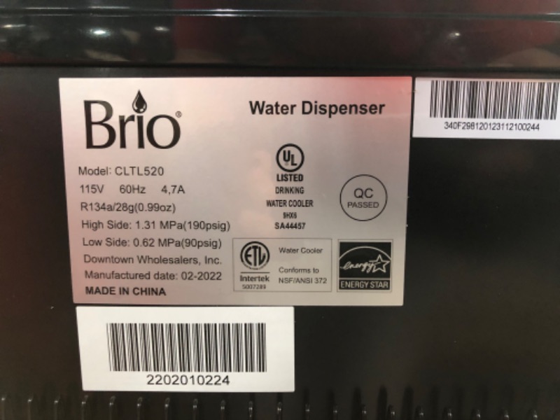 Photo 4 of [notes] Brio Limited Edition Top Loading Water Cooler Dispenser - Holds 3 or 5gal Bottles