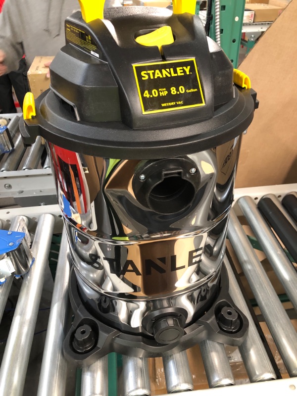 Photo 2 of ***SEE NOTES*** Stanley SL18117 Wet/Dry Vacuum, 8 Gallon, 4 Horsepower, 4.0 HP, Silver