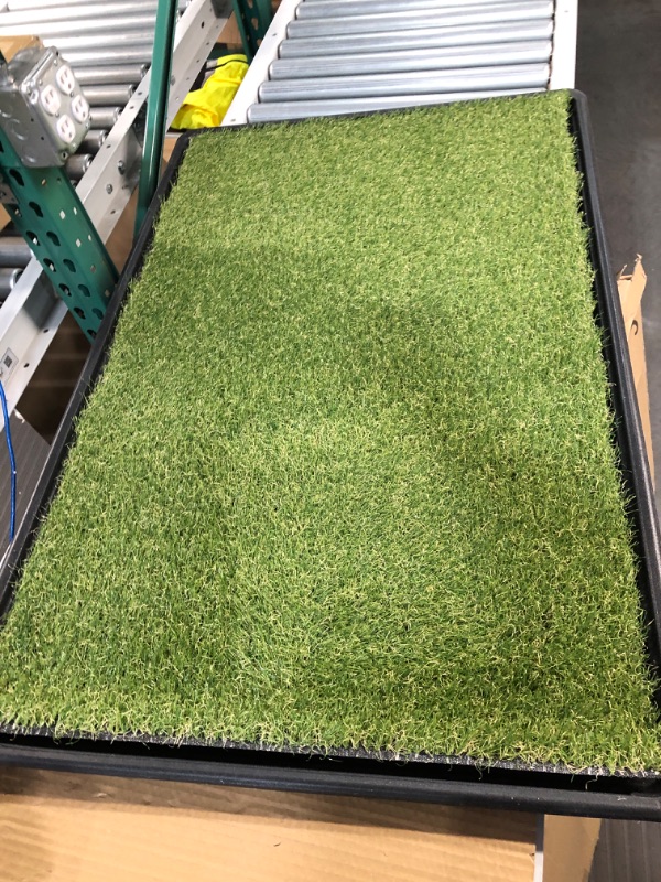 Photo 2 of (damaged) Dog Grass Large Patch Potty, Artificial Dog Grass Bathroom Turf for Pet Training 1"X26.8"