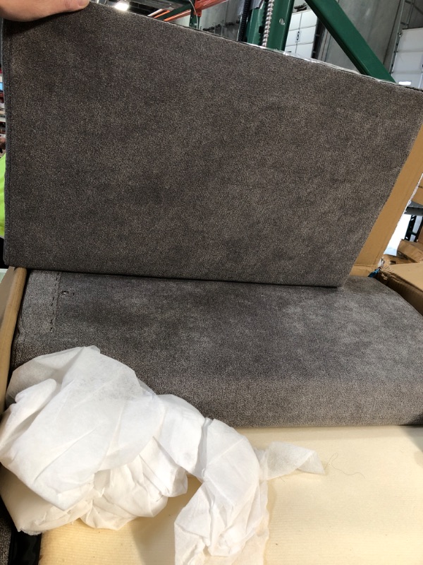 Photo 2 of (Box 1 out of 2 ) GODAFA 88X88 Modern Upholstered Living Room Sectional Sofa  Gray