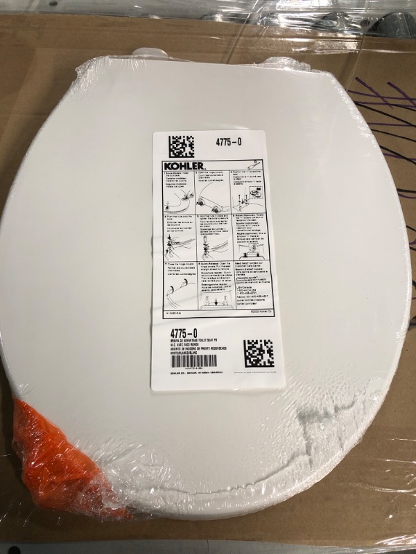 Photo 2 of (NEW) Kohler 4775-0 Brevia Round Toilet Seat  White Round White