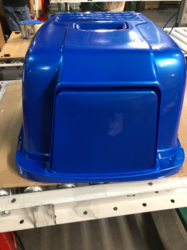 Photo 2 of (might have missing parts) Van Ness Pets Odor Control Extra Large, Giant Enclosed Cat Pan Blue