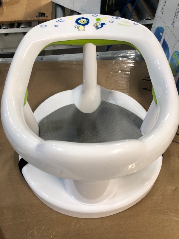 Photo 2 of (WHITE) AM2 Baby Bath Seat Non-Slip Infants Bath tub Chair with Suction Cups for Stability, (WHITE) 