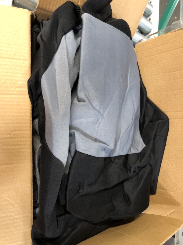 Photo 1 of BDK PolyPro Car Seat Covers Full Set in Gray on Black – Front and Rear Split Bench Cover, Easy to Install, Interior Covers for Auto Truck Van SUV