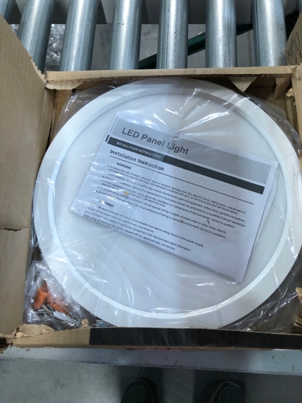 Photo 2 of 13 Inch LED Round Flat Panel Light, 24W, 2400lm 3000K/4000K/5000K CCT Selectable - White 13 inch White.1