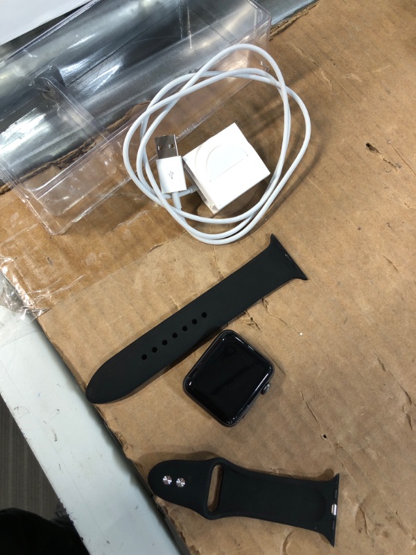 Photo 2 of Apple Watch Series 3 - 42mm- GPS + Cellular - Space Gray Aluminum Case - Black Band 