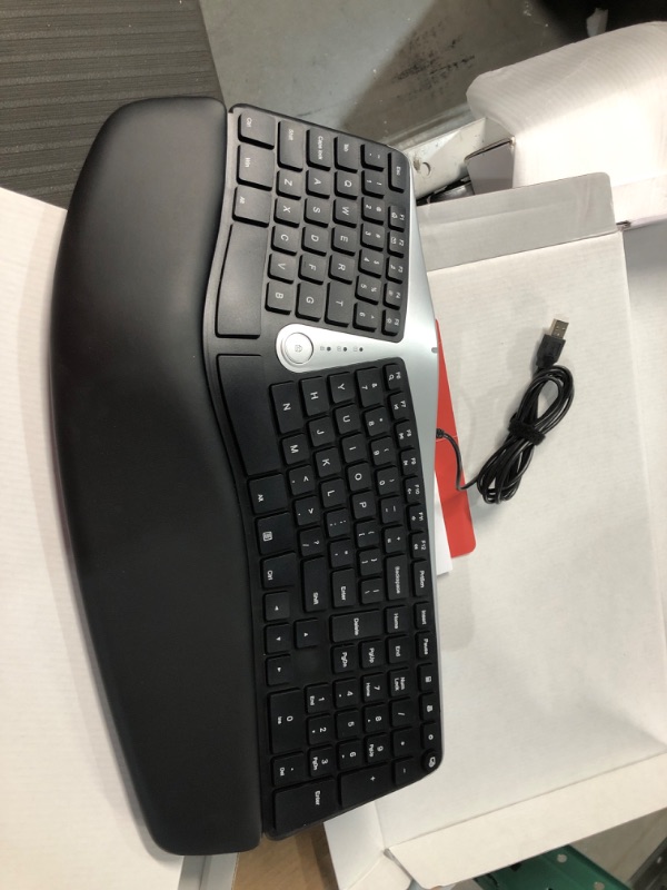 Photo 2 of Nulea Ergonomic Keyboard, Wired Split Keyboard with Pillowed Wrist and Palm Support, Compatible with Windows/Mac