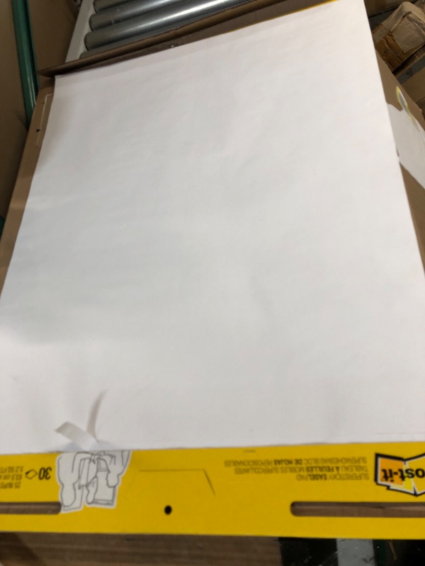 Photo 2 of Post-it Super Sticky Easel Pad, 25 in x 30 in, White, 30 Sheets/Pad, 2 Pad/Pack, Large White Premium Self Stick Flip Chart Paper, Super Sticking Power (559)