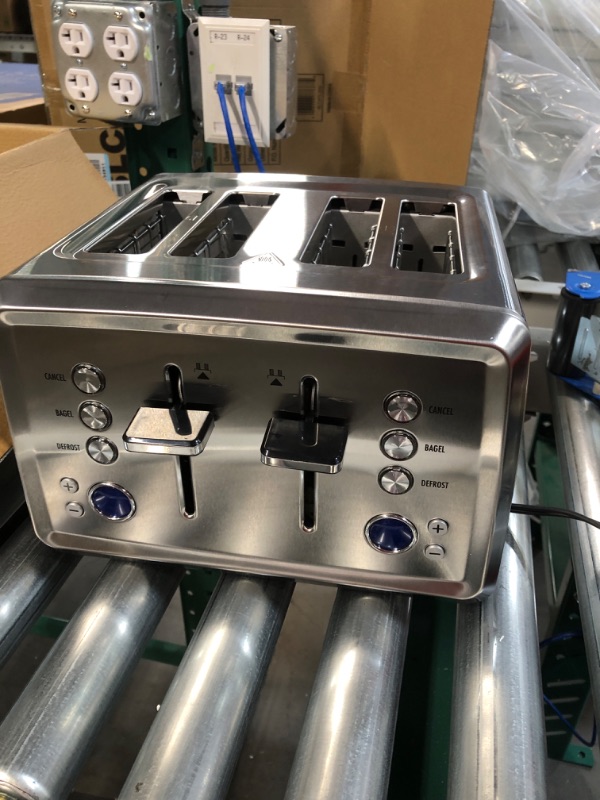 Photo 1 of **USED** Hamilton Beach Toaster with Extra-Wide Slots, 4 Slice Digital, Stainless Steel 