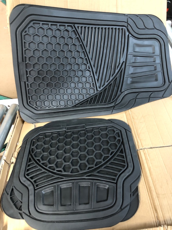 Photo 2 of AmazonBasics 4 Piece Heavy Duty Floor Mat - Black Black Floor Mat